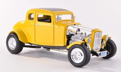 Ford Hot Rod, gelb, 1932, Modellauto, Fertigmodell, Motormax 1:18