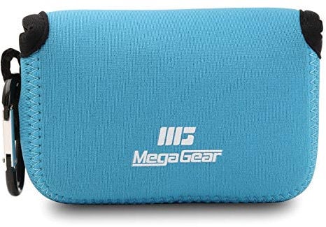 MegaGear MG717 Ultra Light Neoprene Camera Case compatible with Panasonic Lumix DC-TZ95, DC-TZ90, DMC-TZ100 - Blue
