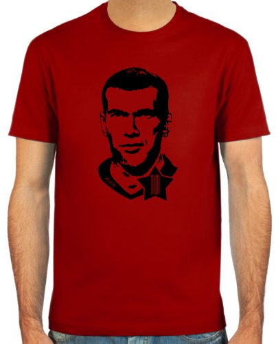 SpielRaum T-Shirt Zinedine Zidane ::: Couleur: Bleu Ciel, Sable, Blanc ou Rouge foncé ::: Tailles: S-XXL (Football)