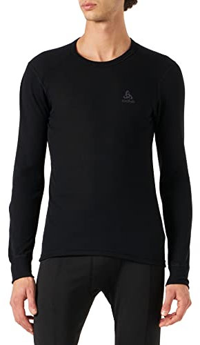 Odlo Herren ACTIVE WARM Baselayer Langarm-Shirt mit Rundhals, Black, L