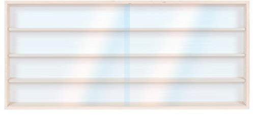 Alsino V-125.4A Vitrine Spur HO & N, Regal H0 125 cm 4 Fächer mit Nuten