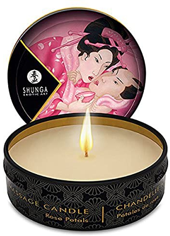 Shunga - Mini Massage Kaars - Rose Petals 30 ml
