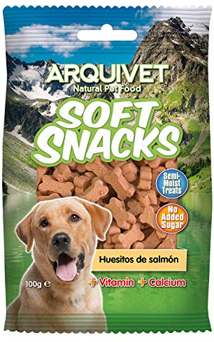 Arquivet Soft Snacks Huesitos salmón, 100 g (Paquete de 1)