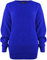 SA Fashions® Oversized New Ladies Womens Chunky Baggy Jumper Knitted Sweater Thick Top S-XL 8-18 (LXL (16-18), Royal Blue)