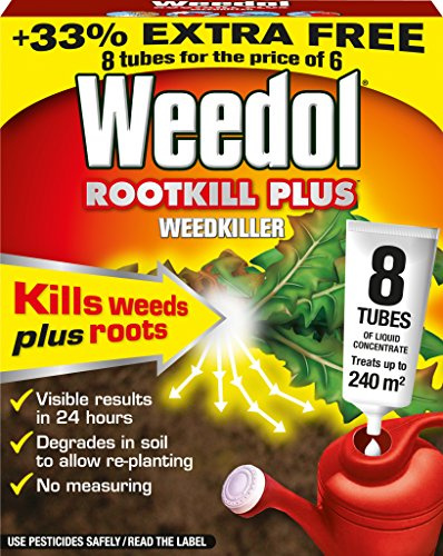 Weedol 5X Rootkill Plus Tubes Carton, 6 Tubes Plus 2 Free (33% Extra free)