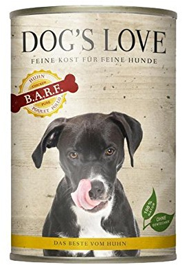 DOG'S LOVE Premium B.A.R.F. - Fleisch pur - Huhn (6 x 400g)