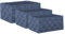 Brandsseller 3er Set Aufbewahrungsboxen - 22x15x11 cm, 21x13x9,5 cm, 19x11x8,5 cm – eckige Regalkörbe ohne Deckel – Rattanoptik, geflochten mit Metallrahmen – Aqua