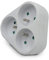 Velamp TRIPLITE - Regleta de 3 enchufes eléctricos de 2 polos con tierra, 3 salidas frontales, 16 A, color blanco