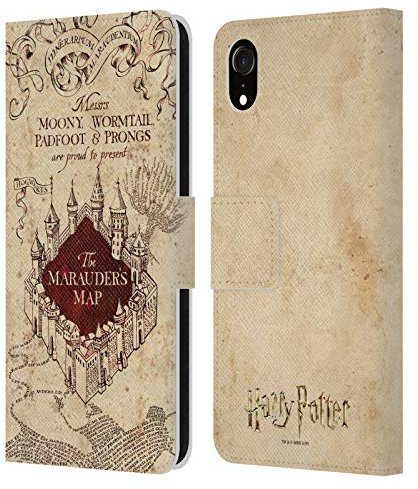 Head Case Designs Officially Licensed Harry Potter The Marauder's Map Prisoner Of Azkaban II Leather Book Wallet Case Cover Compatible With Apple iPhone XR