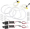 Terisass Coche Angel Eyes Halo Rings CCFL Light Circle Ring Faros Delanteros Lámpara Blanca de Alto Brillo para E46