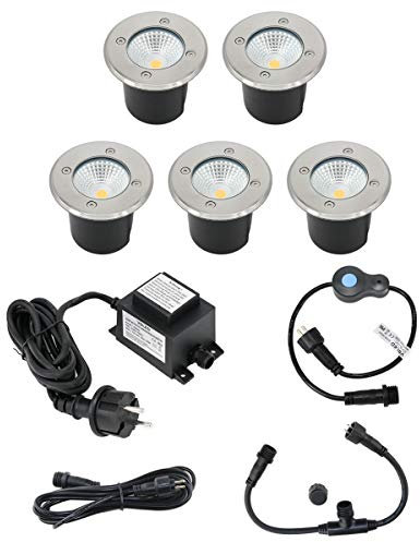 VBLED 5er-Set EZDIM Bodeneinbaustrahler warmweiß 6W 12V AC/DC