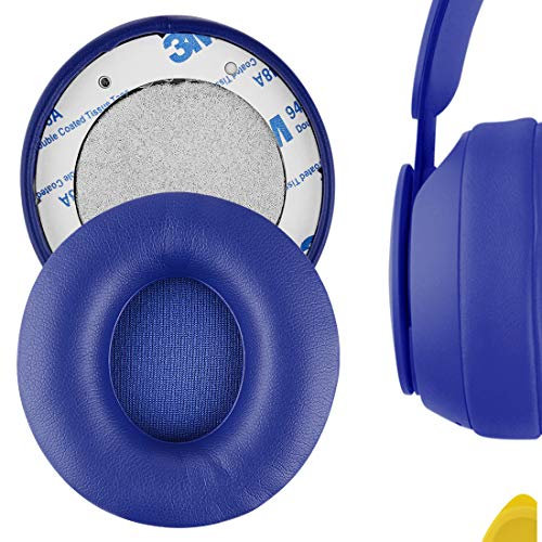 Geekria QuickFit Replacement Ear Pads for Beats Solo Pro Headphones, Repair Parts (Dark Blue)