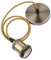 Suspension vintage rétro - Lampe suspendue style ancien - Douille E27 - Câble tressé - Bronze