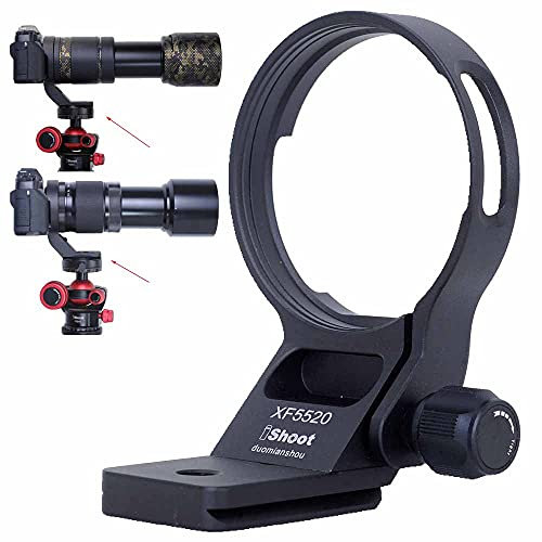 iShoot Anello di montaggio per treppiede Collare per obiettivo compatibile con Fujifilm XF 55-200mm f/3.5-4.8 R LM OIS & Fuji XF 70-300 f/4-5.6 R LM OIS WR, Staffa Supporto Arca Piastra Sgancio Rapido