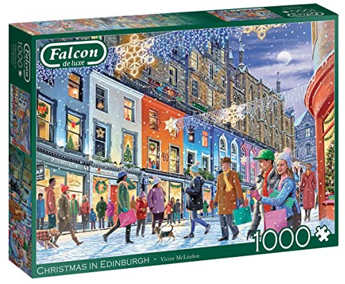 Falcon 11353 Christmas in Edinburgh 1000 Teile Puzzlespiel, Mehrfarbig, Einheitsgröße