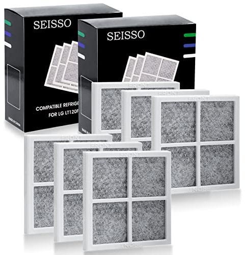 SEISSO LG LT120F Refrigerator Air Filter Replacement Compatible with LG with Kenmore Elite 9918, 795 and LG ADQ73214402, ADQ73214403, ADQ73214404, LMXS30776S, Refrigerator Fresh Air Filter 6 Pack