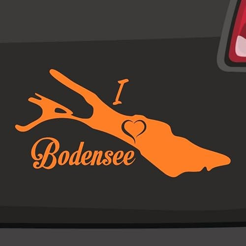 I Love Bodensee Aufkleber -6 Größen 21 Farben- Konstanz Lindau Reichenau Campen