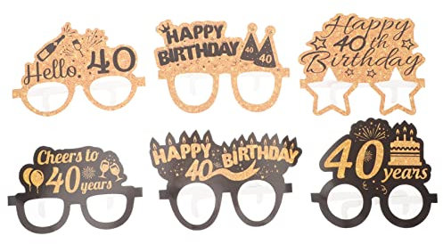 TENDYCOCO 6 Paar Geburtstagsparty-Papiergläser 50. Geburtstag Sonnenbrille Fun Papier Brillen Party Brillen für 50 Jahre alte Party Dekorationen Gastgeschenke Zubehör