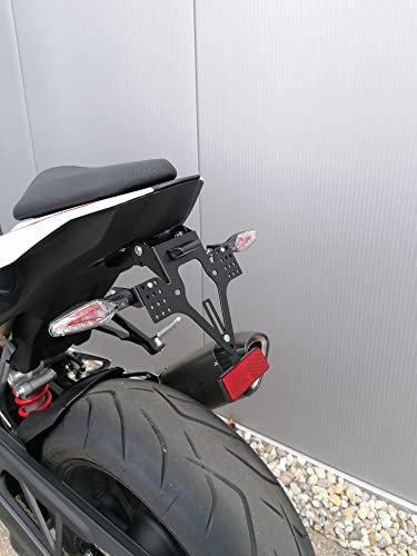Kennzeichenhalter GroFaTec EVO Set für BMW S1000 R Bj 2021-2022 M-Paket Kennzeichenträger Nummernschild Träger Halter kurzes Heck Heckumbau Porta Targa BMW s 1000 r