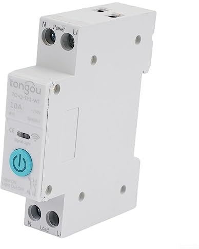 Stromschutzschalter 1P 16A für Tuya WIFI Intelligenter Leistungsschalter Schutzschalter DIN-Schiene Fernbedienung Leitungsschutzschalter Trennschalter Hauptschalter Sicherungsautomat für Smart Home