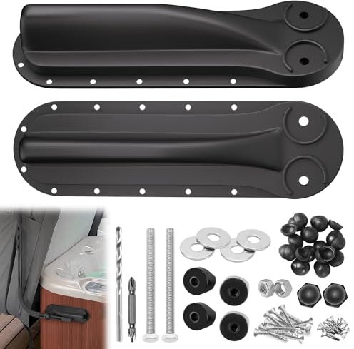 Spa Cover Lift Zubehör, Whirlpool Abdeckung Lift Originalteile, EIN Paar Halterungen inklusive Montagesatz, seitliche Montage manuelles Schwenkheber-Zubehör, Heber-Ersatz, Zwei Halterungs-Kit