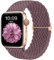 CeMiKa Geflochtenes Armband Kompatibel mit Apple Watch Armband 38mm 40mm 41mm 42mm für Damen Herren, Elastisches Solo Loop Nylon Armband für iWatch Series 10 9 8 7 6 5 4 3 2 1 SE Ultra 2