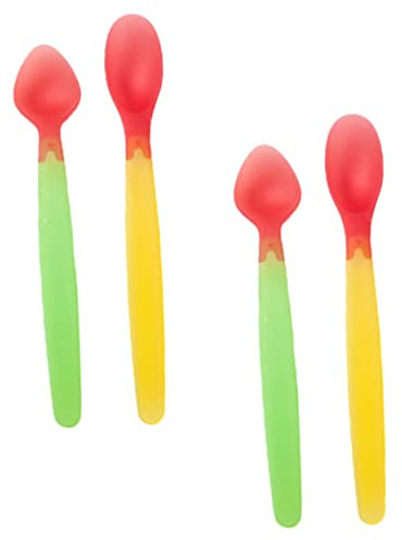 Toyvian 2 Ensembles Cuillère Chaude pour Bébé Cuillères pour Enfants Cuillères pour Bébés Produits pour Bébés Cuillère Qui Change De Couleur Température De Détection De Bébé Gel De Silice