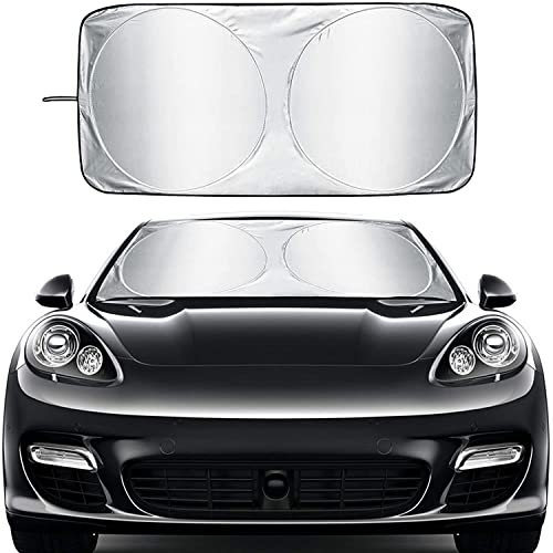 Frontscheiben Sonnenschutz Passend für BMW 5 Series 5er Sedan Touring E39 E60 F10 G30 / Grand Tourer F07, Hitzeschutz Auto UV-Reflexion, Faltbares Design, Einfache Lagerung,160×90cm
