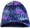 Wollhuhn Öko Warme Winter Jungen/Mädchen/Kinder Winter Long Beanie Mütze Mit Fleecefutter Versch. Motive (aus Öko-Stoffen, Bio) 20220666 (Skater Grau/Pink, M)