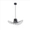 Paco Home Pendellampe Hängeleuchte Vertigo Wohnzimmer Esszimmerlampe Schlafzimmer Pendelleuchte Modern Vintage Hut E27, Farbe:Schwarz (Ø45 cm), Leuchtenart___Farbe:Pendelleuchte - Schwarz
