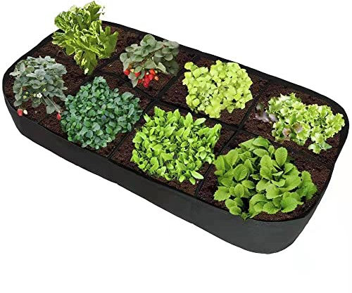 Beihaoer - Sacchetti per coltivazione di fiori, grandi dimensioni, in tessuto, rialzati, da giardino, per piante e ortaggi, in feltro, per esterni e interni (medi)