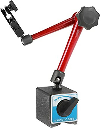 Messstativ mit Magnetfuß, Einstellbare Magnet Messstativ Mit Zentralklemmung Magnetischer Standfußhalter Für Messuhr, Universal Magnetfuß Halter Halterung Werkzeug 350mm Maschinenb