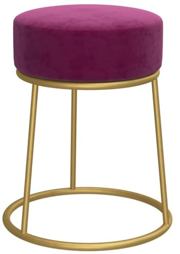 vidaXL Runder Hocker Violett Samt