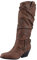 Kobilee Stivali Donna Caldo Elasticizzati Western Stivali Alti Stivali Polpaccio Vintage Morbidi Invernali Stivali con Tacco Eleganti Stivali Cowboy Comodo Curvy Stivaletti Camperos Texani