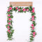 Weihnachtskranz 1 Stück Seide Künstliche Rose Blumen Rebe Gefälschte Pflanzen Blätter Rose Hängende Blume Rattan für Wanddekoration Hochzeitsbogen Girlande Urlaub Dekoration (Farbe: 3)