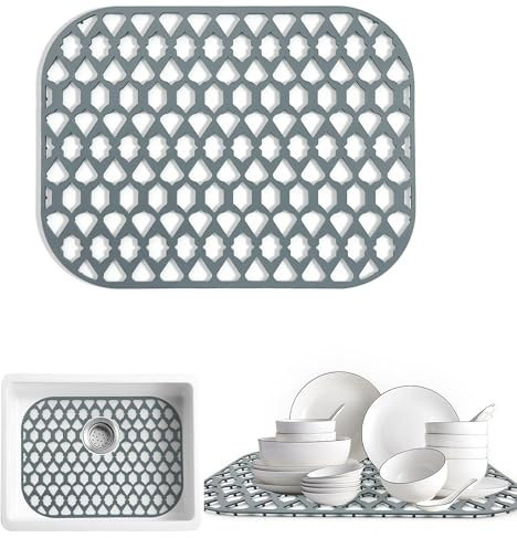 Silicone Kitchen Sink Protectors Mats - 12 13 14 16 18 19 21 22 24 25 26 28 30, Heat Resistant, Machine-wash (16.7”x12.5”)