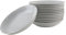 OTIX Tiefteller - Suppenteller - 12er Set - 21cm - Weiß mit Goldrand - Porzellan - CROCUS