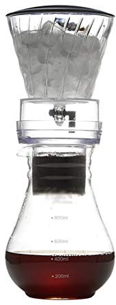 HWSY Cold Drip Coffee Maker Ice Drip Coffee Pot Household Cold Brew Ice Drip Pot Drip Type Ice Brew Coffee Machine Coffee Utensils Easy to Use (Color : Clear, Size : 800ml) (C Interesting