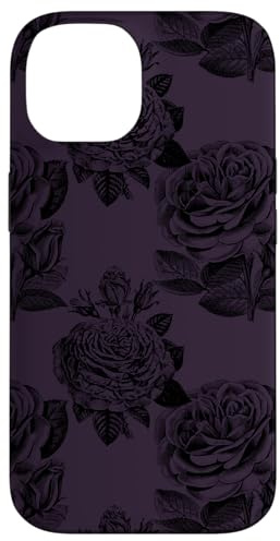 Case gothic dark purple roses occult goth phone Case for iPhone 14
