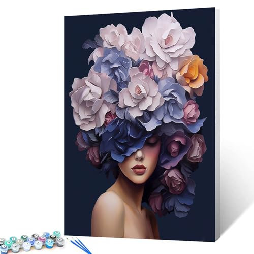 Walarky Ölgemälde für Erwachsene, Anfänger, Studenten, modernes Blumenmotiv, modisches Design, Acrylgemälde für Raumdekoration, Leinwand, Geburtstagsgeschenk, Auswahl, DIY, zum Aufhängen, Basteln,