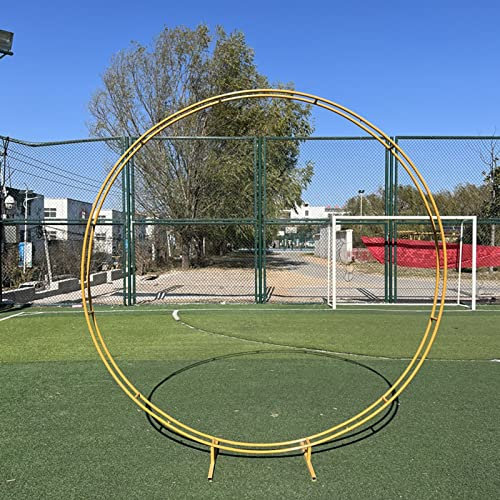 IBOWZ Gartenbogen aus Metall Metall-Gartenbogen, Hochzeitsbögen, runde Doppelrohre, Hochzeitsbogen, Gartenlaube, Hochzeiten, Quinceaneras, Party-Dekoration, 6 Größen (Gold) (Größe: 100 cm (3,3 Fuß))