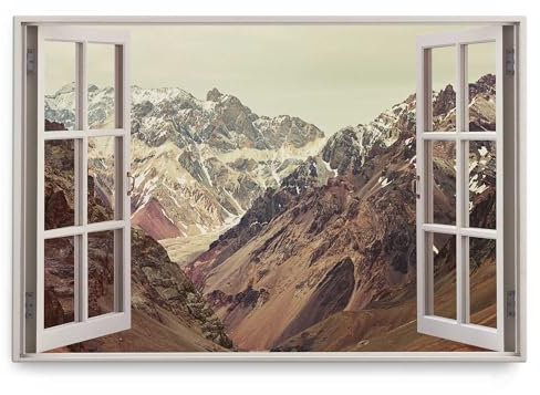 Paul Sinus Wandbild 120x80cm Fensterbild Gebirge Berge Berglandschaft Natur Schneegipfel