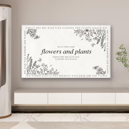 Generic 32-85-Zoll TV-Abdeckung, Weicher Stoff, Weißer Staubschutz, LCD-TV-Staubschutz, Rutschfestes Design, Ein-Step-Bedienung, Ein-Step-Aufbewahrung, 46-50 Zoll, 1 Stück