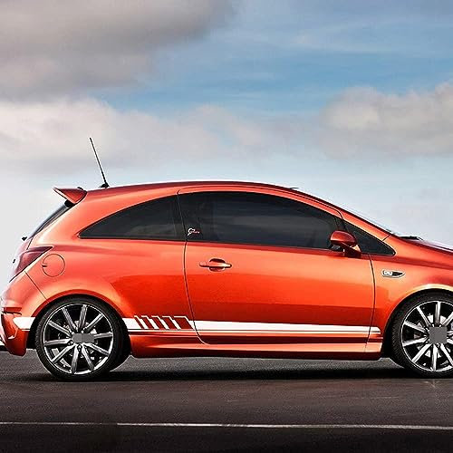 ttttTTTa Karosserie Aufkleber Aufkleber,für Opel OPC Astra J H G K Insignia Corsa D B E Mokka Vectra B,Auto Dekor Aufkleber Karosserie Tür Aufkleber Außen Zubehör,B-White