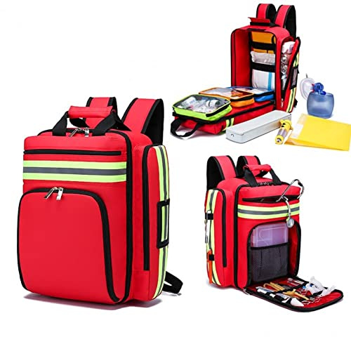 Vobumix Katastrophen-Notfall-Rucksack, Große Kapazität, Hilfstasche, Tragbare Medizinische Aufbewahrungstasche, Erste-Hilfe-Set Für Campingausrüstung