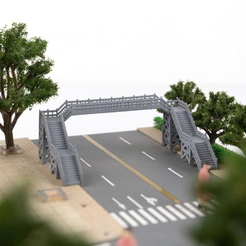 Cavalcavia del paesaggio ferroviario del modello, modelli terrestri ferroviari paesaggio ponte pedonale sopraelevato, decorazione del paesaggio ferroviario della scala 1:220 Z