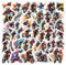 Huaxintoys Motorrad Sticker Set, Moto Cross Vinyl Aufkleber für DIY Laptop Gepäck Kühlschrank Skateboard Motocross Fahrrad Phone Dekor Graffiti Aufkleber (50 Stück)