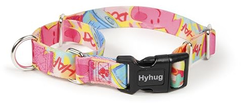Hyhug Hundehalsband für Welpen und kleine Hunde – Verstellbares Nylon-Halsband mit Weichem Komfort & Strapazierfähigkeit (XXS, Farbiger Hund)
