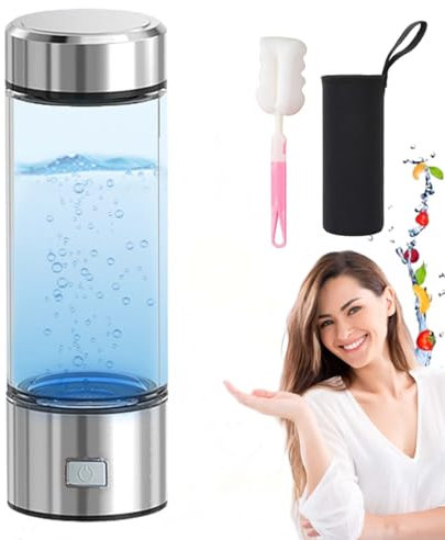 Lifewater Hydrogen Wasserflasche, Lifewater Wasserstoff Flasche, 3000 Ppb Life Water Filter, Hydrogen Glass Water Bottle Generator, Improve Water In 3 Min For Home Office, Travel