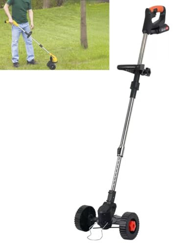 OUHKDM Tirée sans Fil électrique, Tondeuse Pliante Portable, Tondeuse à Gazon avec Rouleaux, 7000mAh Propultured, Trimez à pelouse Multifonctionnel Trimor, Garden Machine de Coupe Couper à Cordes